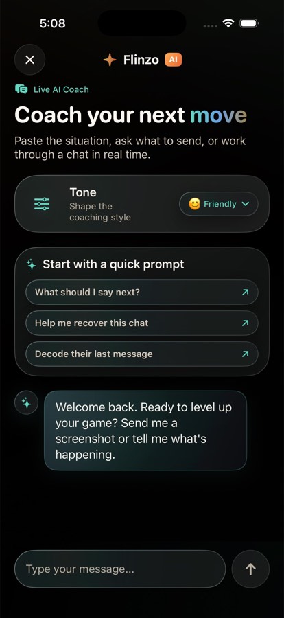 Live AI Coach screen